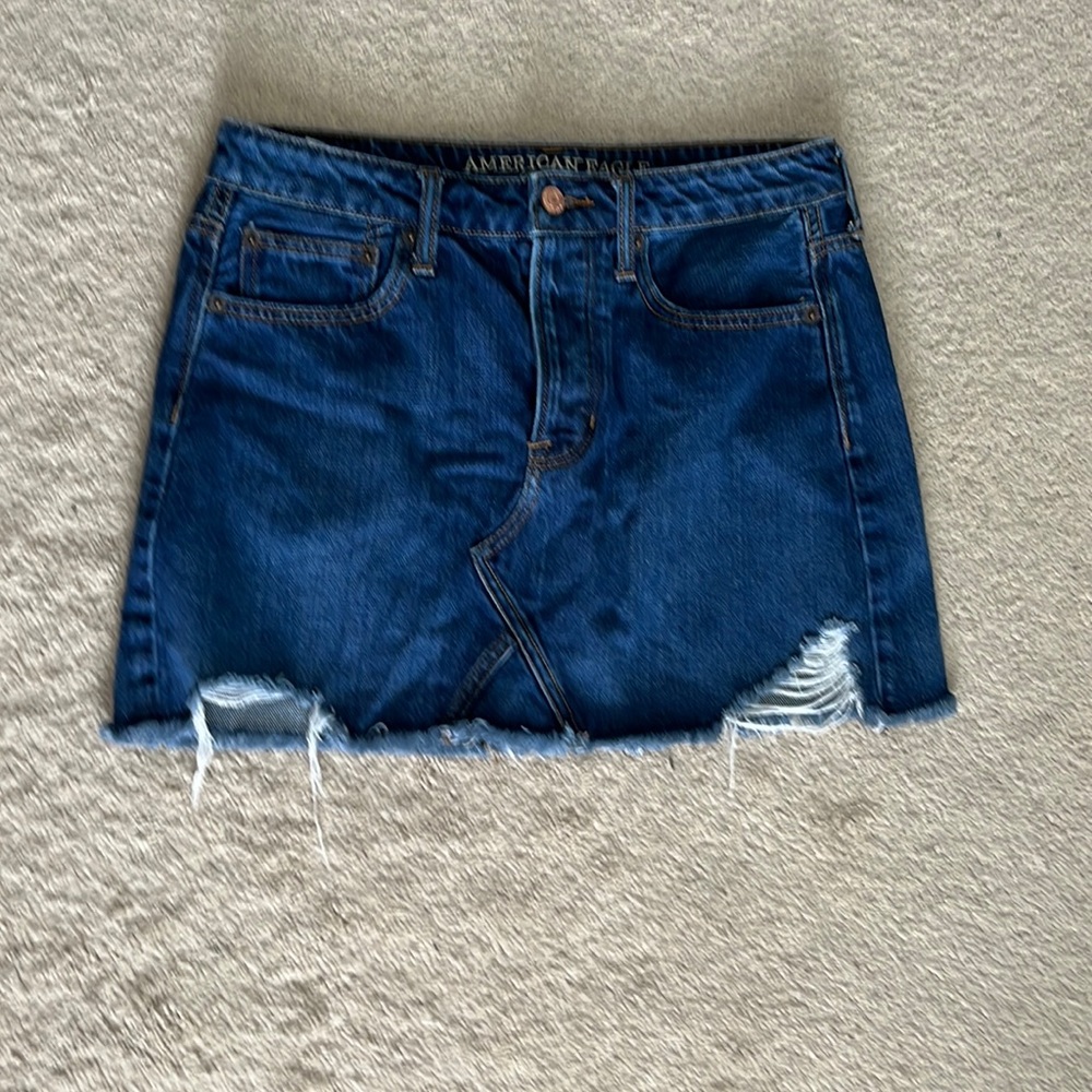american eagle jean skirt